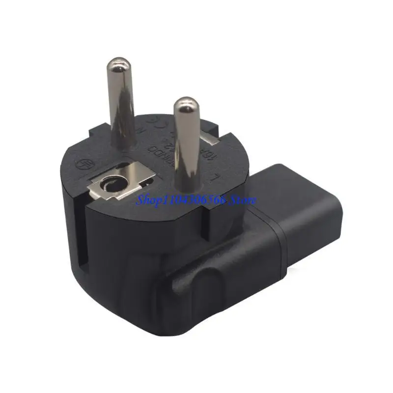 02DD 90 Degree EU4.8 Europe 2 Prong to C13 Plug Power Adapter for Standard Computer Power Adapter (EU4.8mm Europe to C13 )