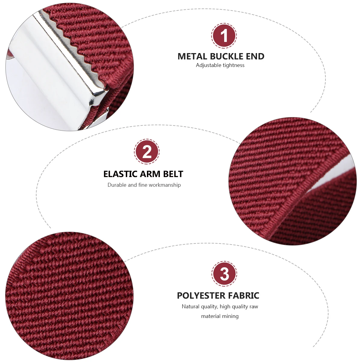 

1 Pair Stretchable Elastic Armlet Unisex Armband Durable Sleeve Ring For Shirts Jackets Sweaters Skirt Armlet Rubber Band