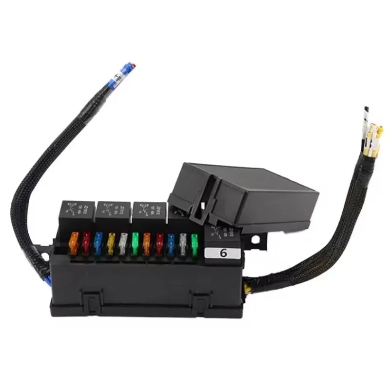 

Universal 12V Car Auto Relay Box Fuse Block 11 Way 6 Relays Waterproof Fuse Box Applicable for Buses Cars Trucks Ships Yachts