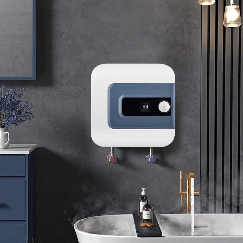 Scaldabagno elettrico a parete sotto il lavandino, bagno, doccia, cucina, mini serbatoio quadrato