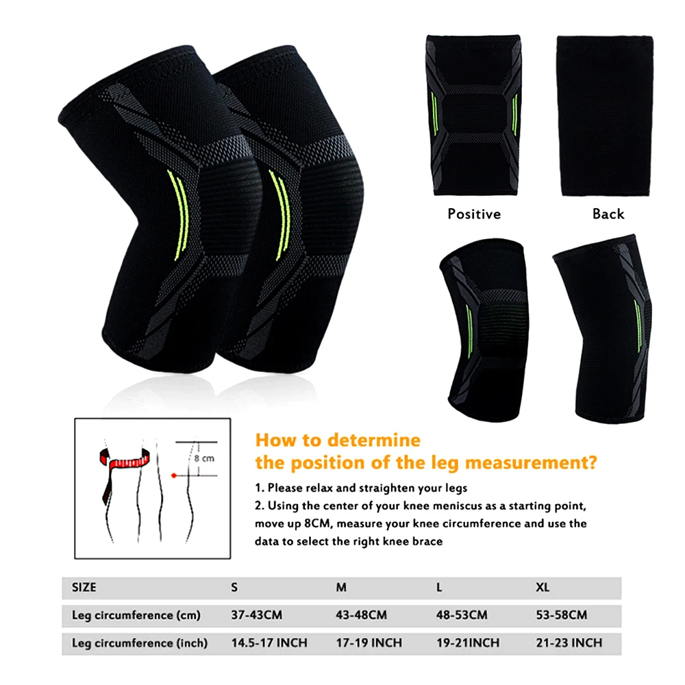 1/2Pcs Knie Brace, Knie Compression Sleeve Unterstützung für Männer & Frauen, knie Pads für Laufen, Meniskus Reißen, Arthritis,Joint Pain Relief