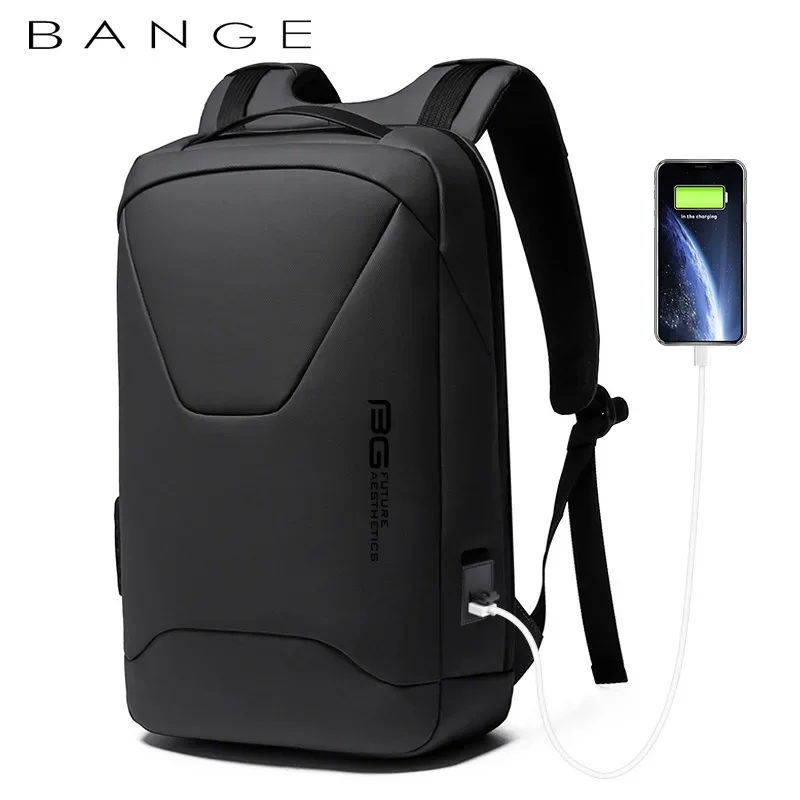 BANGE New Men Anti Theft Waterproof Laptop Backpack 15.6 Inch Daily Work Business Backpack School back pack mochila for women