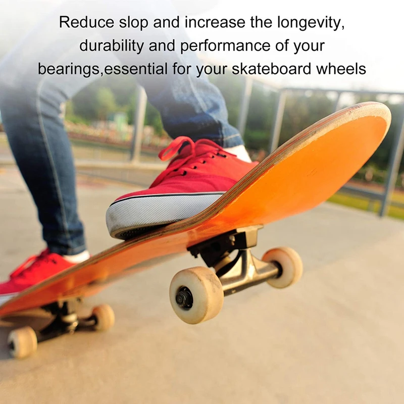 A89E-56Pcs Skateboard Truck Hardware Kit Skateboard Spacers Longboard Axle Nuts Skateboard Accessories