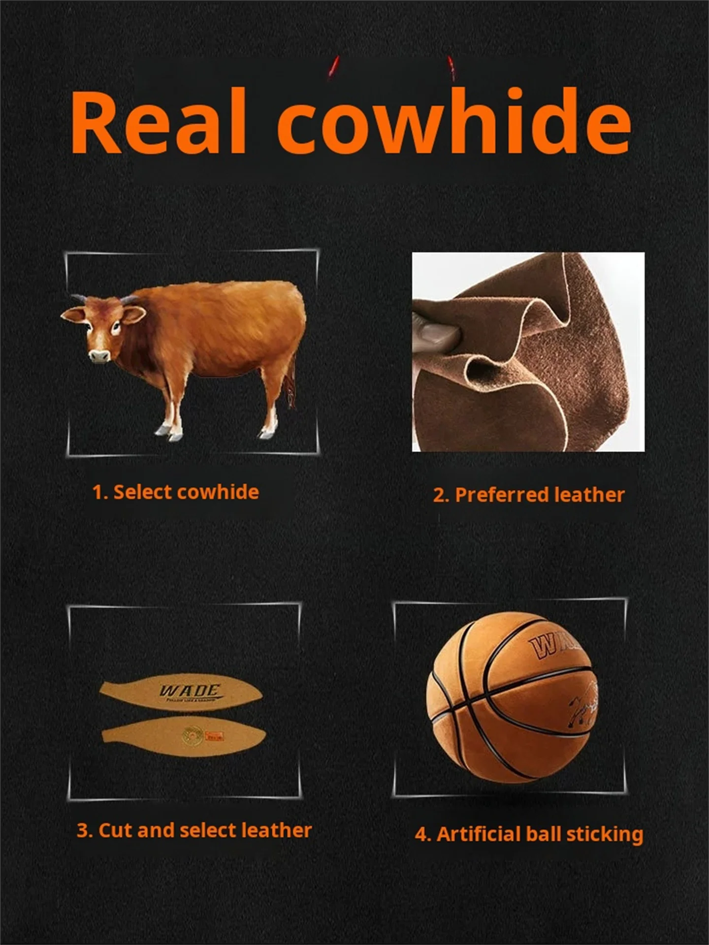 جلد البقر الأصلي كرة السلة جلد طبيعي الكبار حجم 7 امتصاص الرطوبة عدم الانزلاق يشعر لعبة هدية داخلي وخارجي