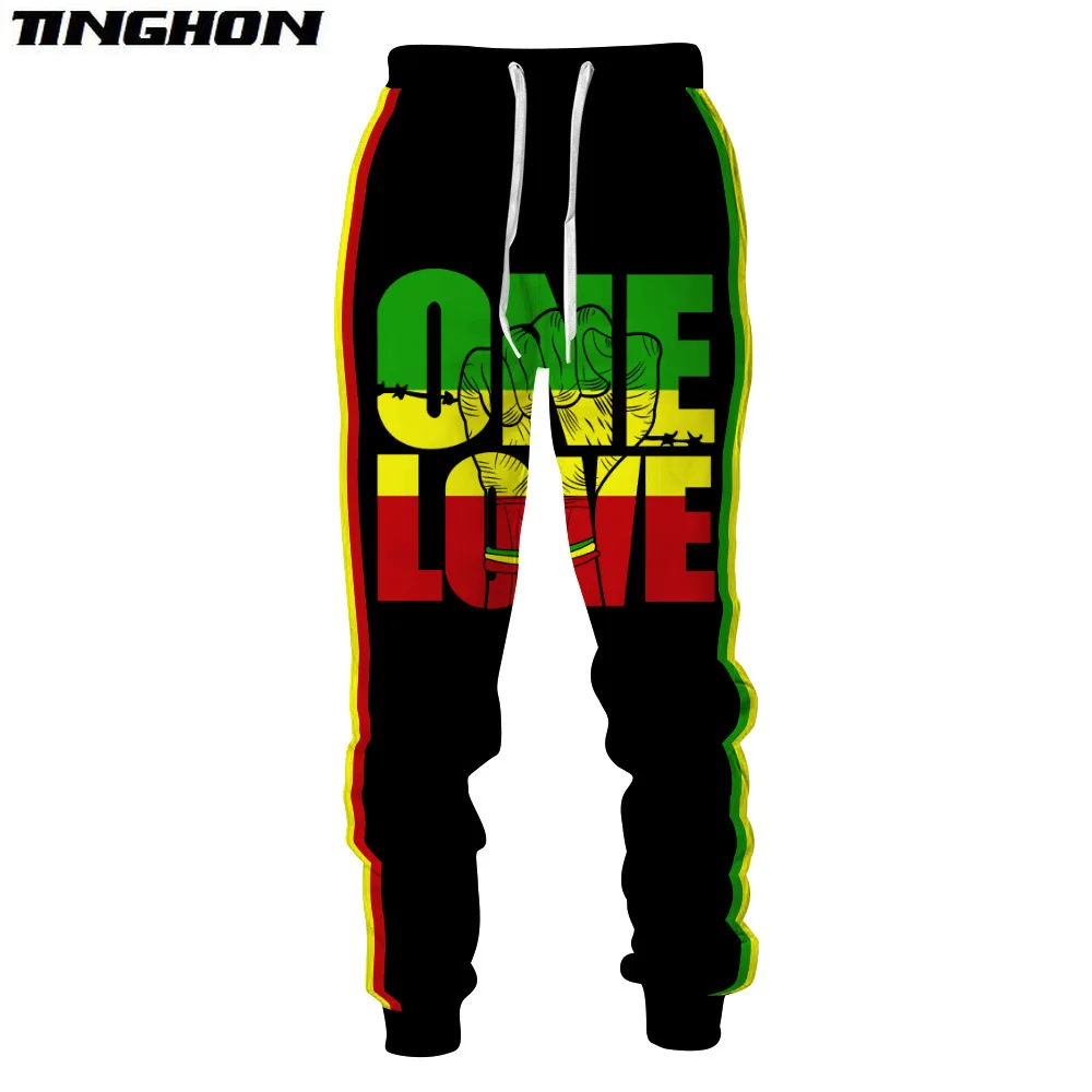 Pantaloni da jogging maschili/femminili di nuova moda che dipingono pantaloni sportivi Casual Streetwear stampati in 3D Bob Marley