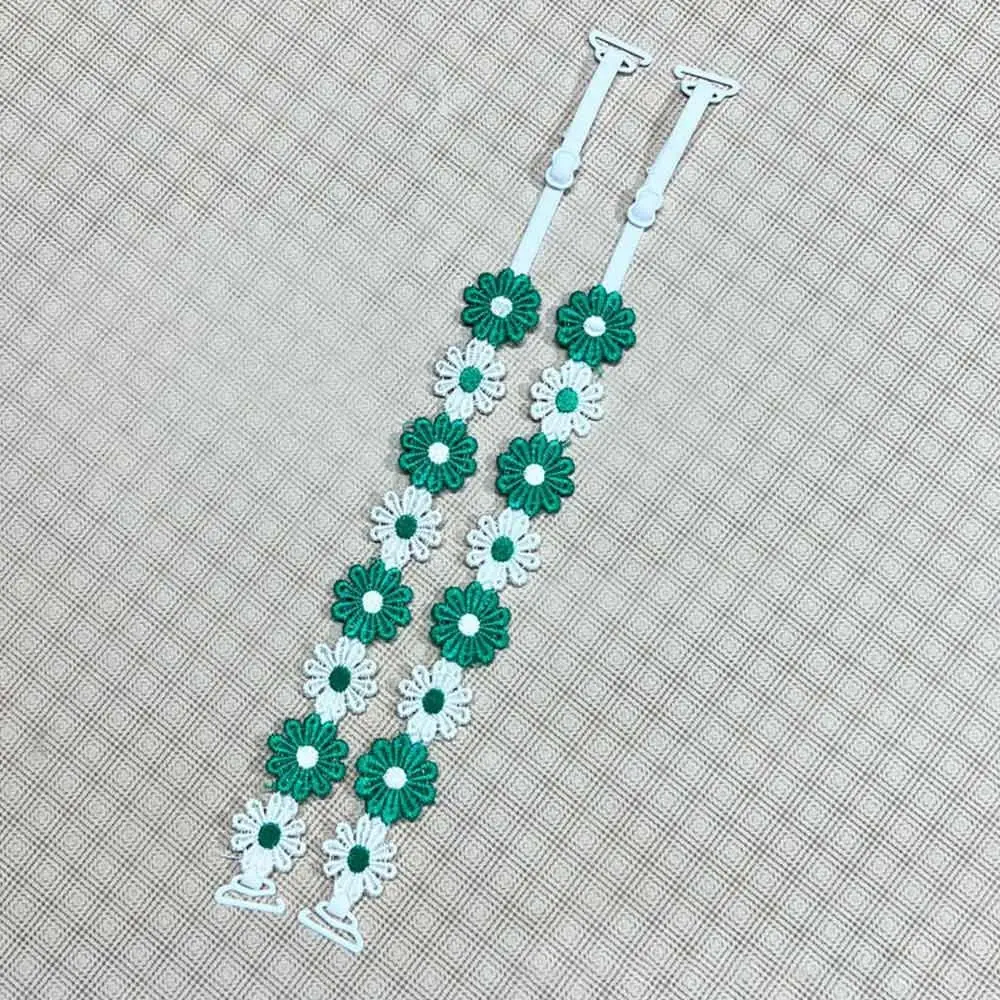 جديد الأزهار أشرطة حمالات الصدر البوليستر الدانتيل الكتف الأشرطة قابل للتعديل الزخرفية الأزهار أحزمة الكتف