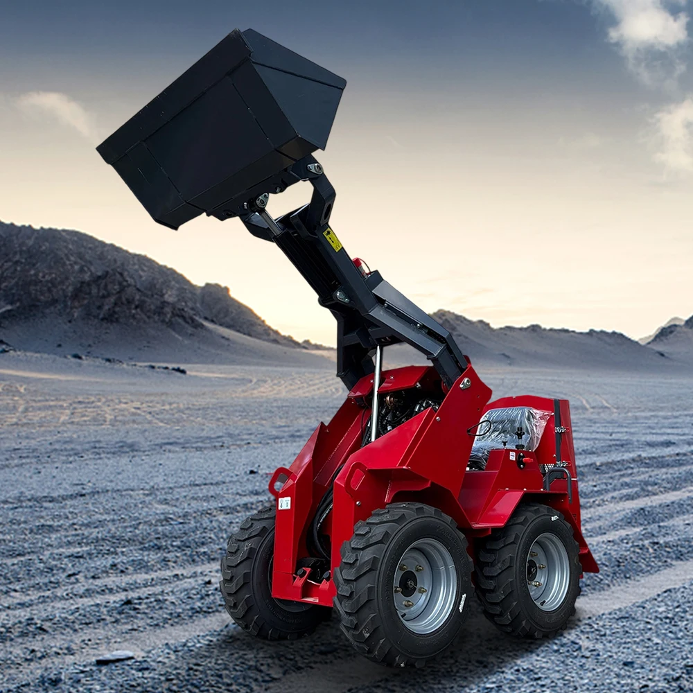 

Construction Machinery Small Compact Wheel Sliding Loaders Crawler Mini Skid Steer Loader