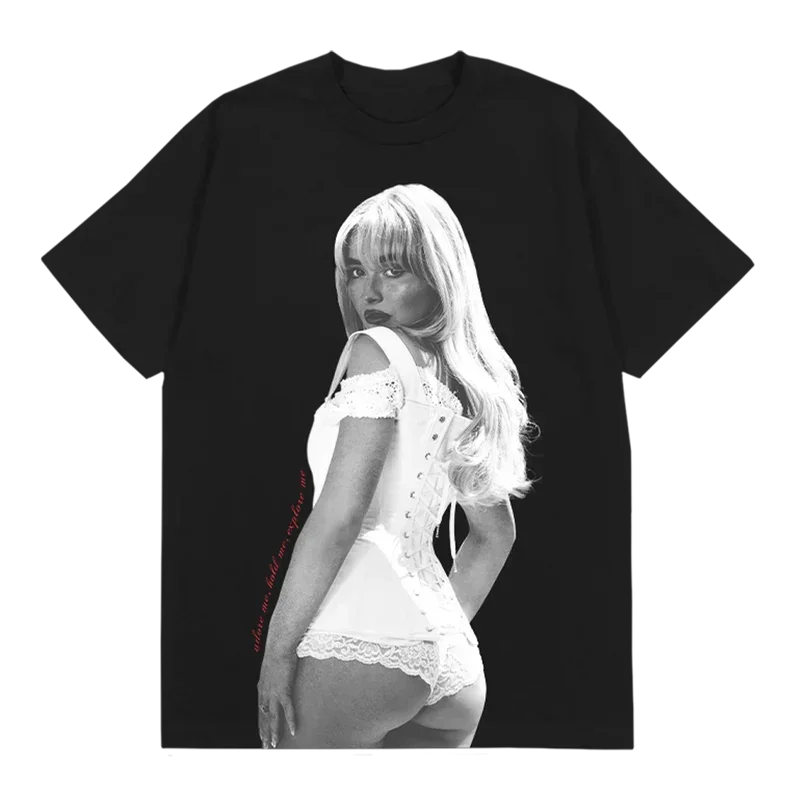 Sabrina Carpenter Album Short n\' Sweet T-shirts Women Summer Female Y2K Clothing 100%Cotton Harajuku Fashion Casual Streetwear