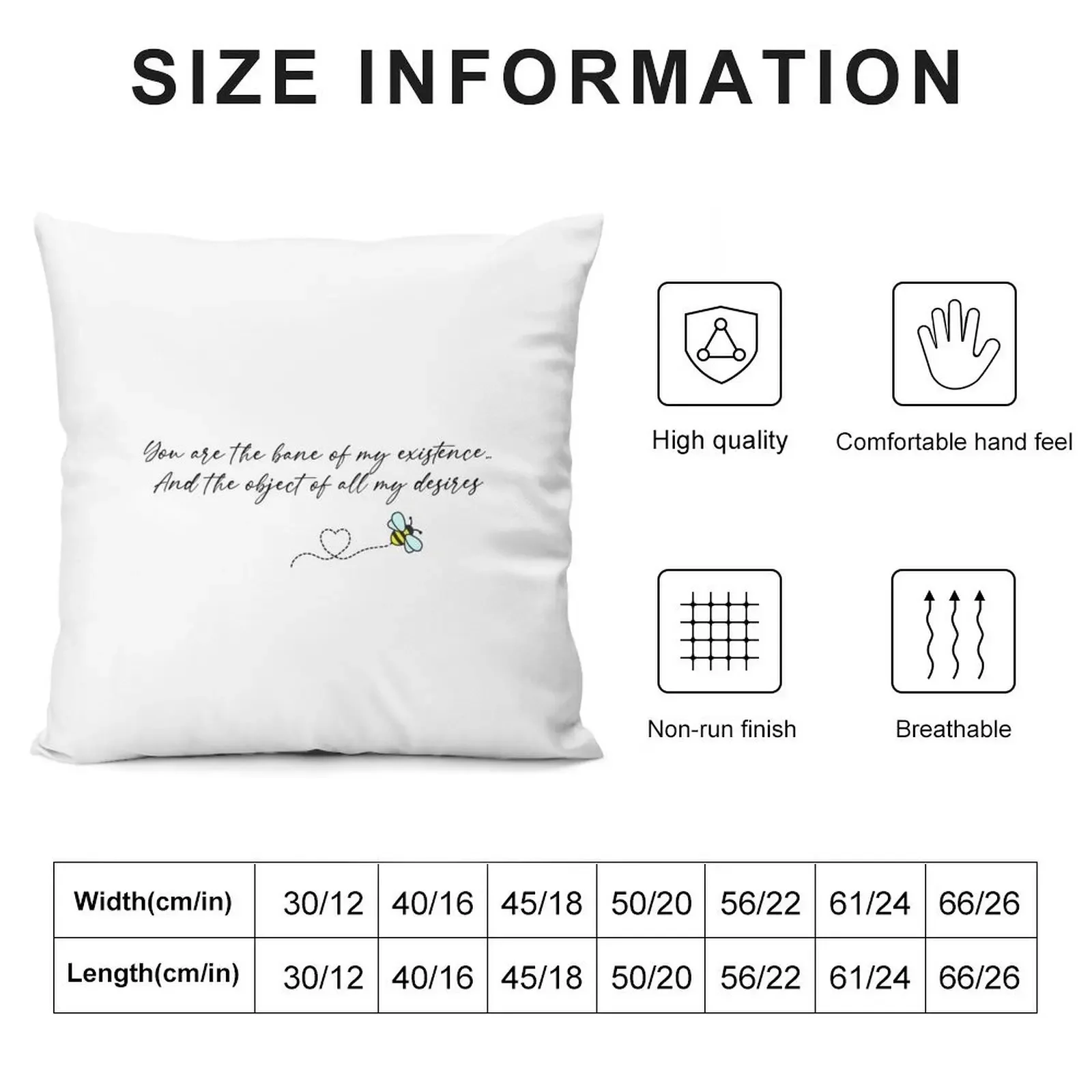 You are the bane of my existence, And the object of all my desires Throw Pillow Pillowcases Luxury Pillow Cover pillow