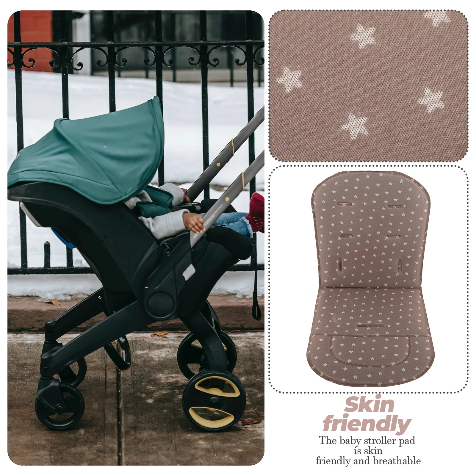 

Baby Stroller Pad Universal Baby Pad For Stroller Newborn Seat Cushion Washable Reusable Infant car Insert