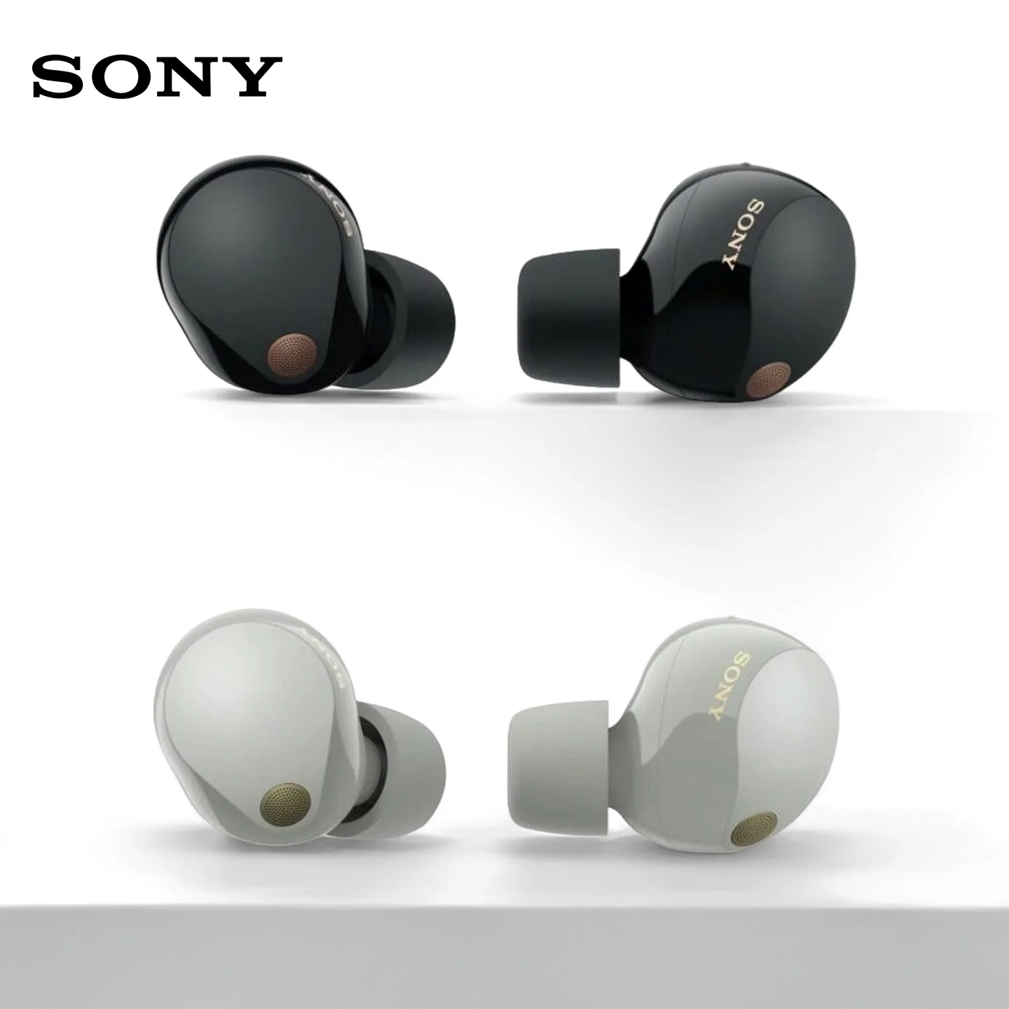 Auriculares Sony WF-1000XM5 True Wireless con cancelación de ruido, sonido de alta calidad, controlador dinámico, auriculares de graves X-profundo, negro/plateado
