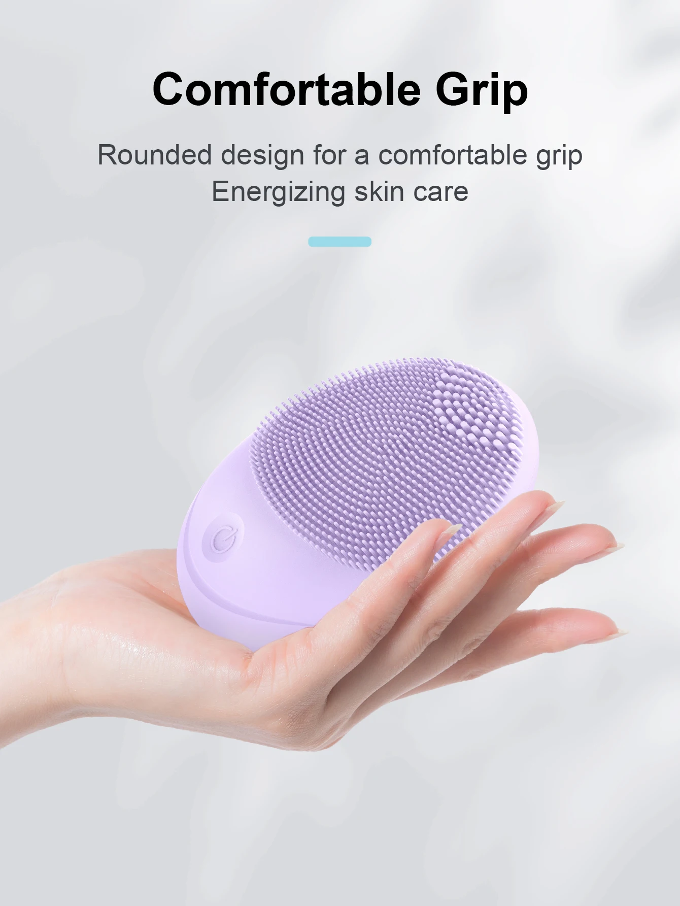 الكهربائية سيليكون منظف للوجه مدلك جهاز تجميل الاهتزاز تنظيف المسام بالموجات فوق الصوتية هزاز #3