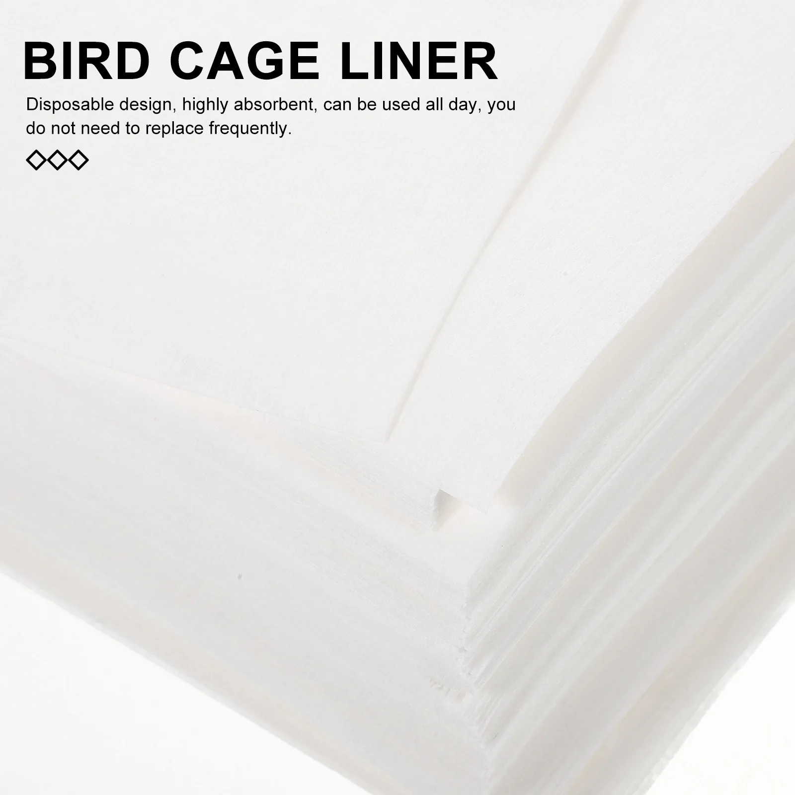 

300Pcs Bird Cage Pad Absorbent Disposable Liner Leak-Proof Day Use Parrot Cage Mat Bird Supplies Birdcage Absorbent Pad