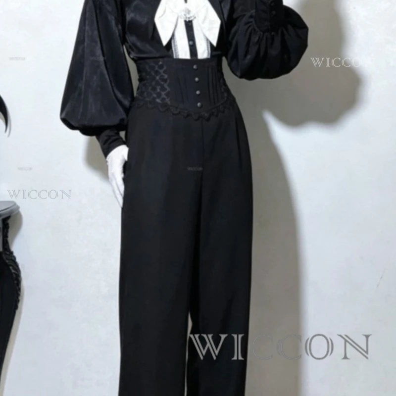 

코스프레 의상Ouji Jirai Kei Knight Rider Pants Trouser Japanese Court Suit Femboy Unisex Lolita Prince Vintage косплей Disfraz