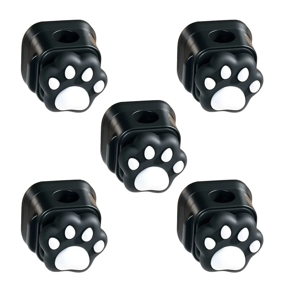 

5pcs Cute Magnetic Desktop Cable Organizer Self-adhesive 3D Cat Claw Charging Line Winder Cable Clip Buckle