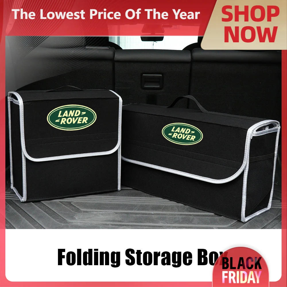 Car Storage Bag Trunk Folding Organizer Felt Storage Box For Landrover SVR Autogiography Supercharged Velar Range Rover 2 Evoque