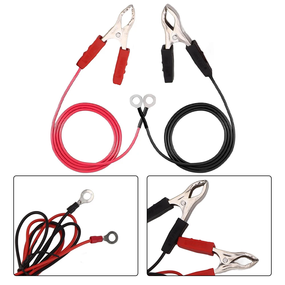 2Pcs 3ft Electric Fence Wire With For Alligator Clips For Solar For Charger For Jumper Portable Connector Farm Garden Livestock