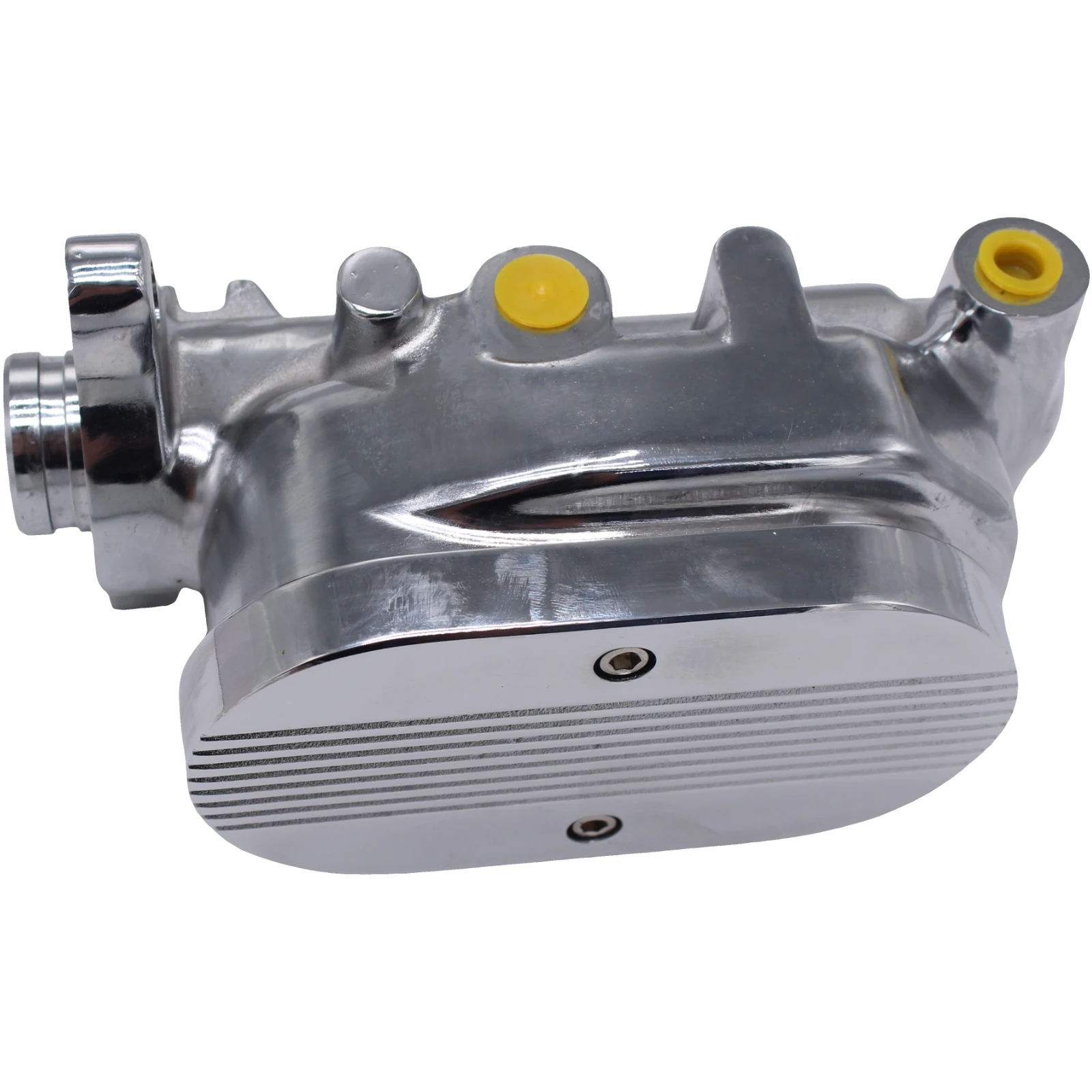 SI-AT59022 SINOCMP 1 قطعة أسطوانة الفرامل المسطحة الكروم 1 "تتحمل 9/16" و 1/2 "منافذ مزدوجة لمحرك GM كورفيت اكسسوارات السيارات
