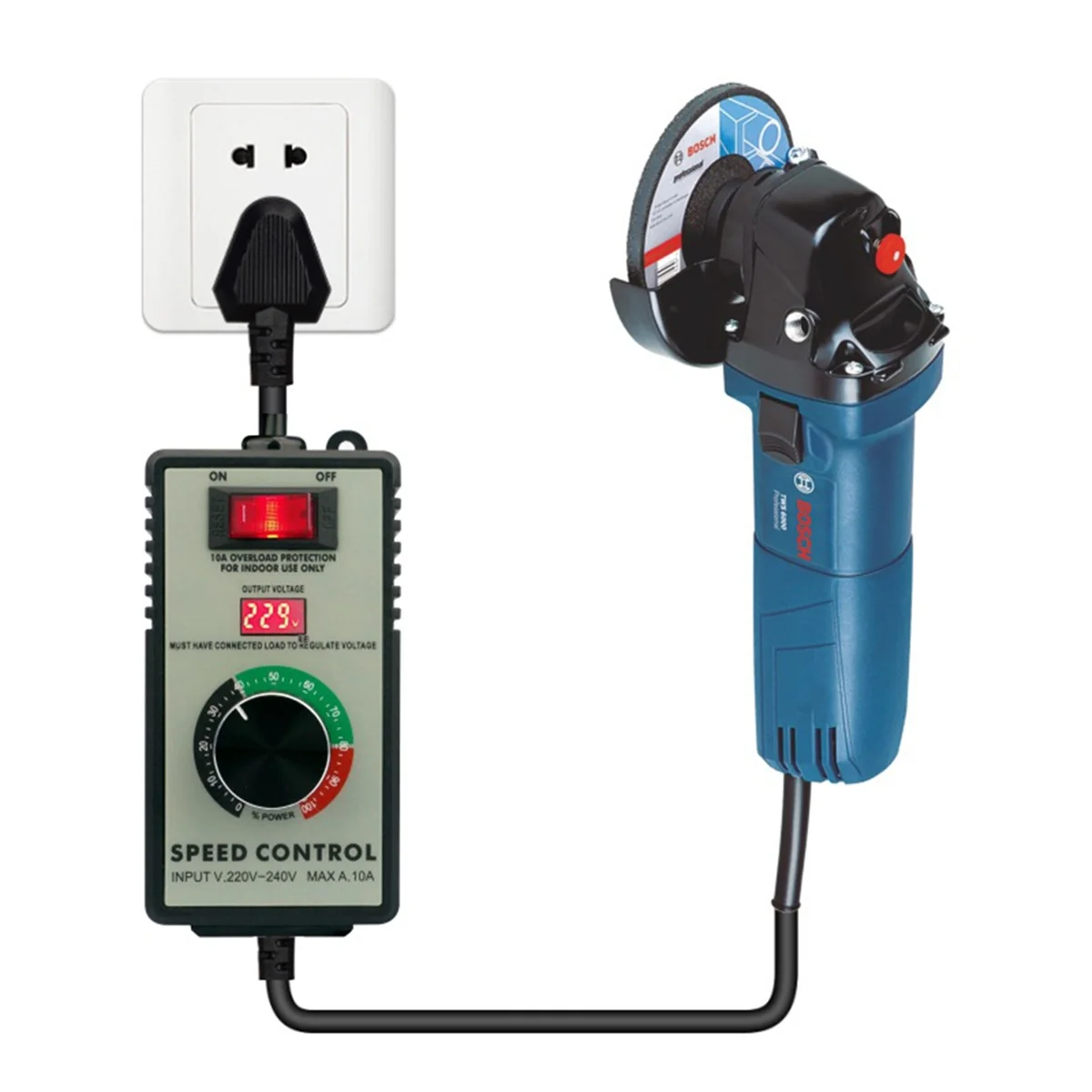 AT77 Angle Grinder Governor Speed Controller Switch AC220V-250V 4000W Maximum Power Hand Power Tool EU Plug