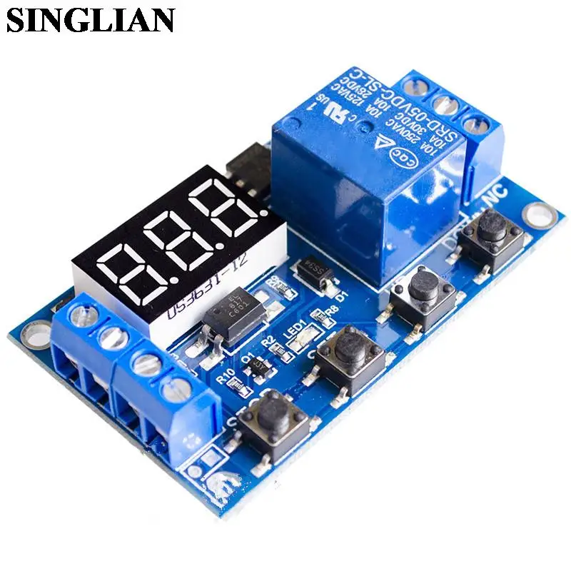 One Relay Module XY-J02 Time Delay Power Cut Off Trigger Delay Cycle Timing Circuit switch