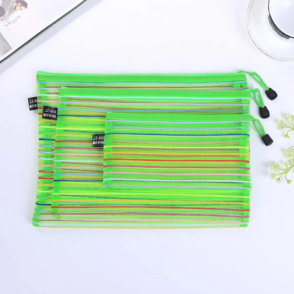 

10 Pcs File Holder Storage Bag Documents Folder Organizer with Zipper Case Student