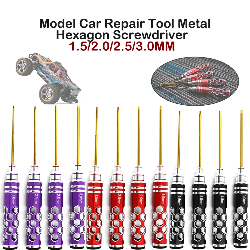 

RC Remote Control Model Car Repair Tool Hollow Metal Hexagon Screwdriver 1.5/2.0/2.5/3.0