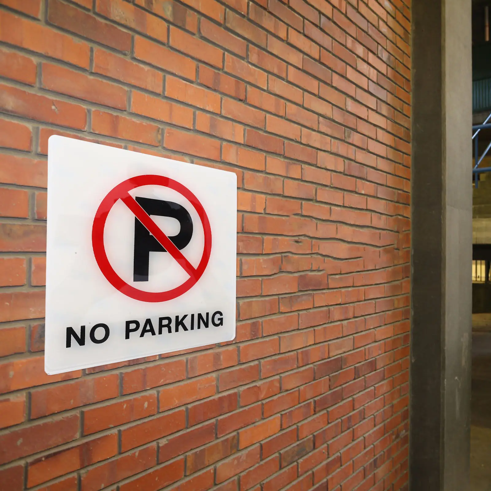 Acrylic No Parking Sign Weatherproof No Parking Warning Sign for Doorways Shopping Malls Hotels Traffic Control