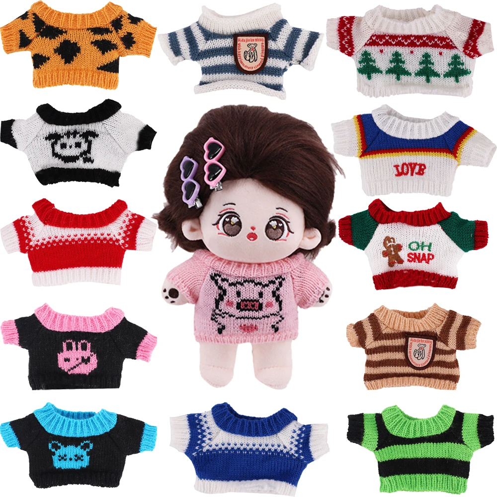 Doll Clothes Miniature Accessories Cute 20Cm Cotton Pop Sweater For EXO Idol Plush Star Doll DIY Clothes ,Children's Fans Gifts