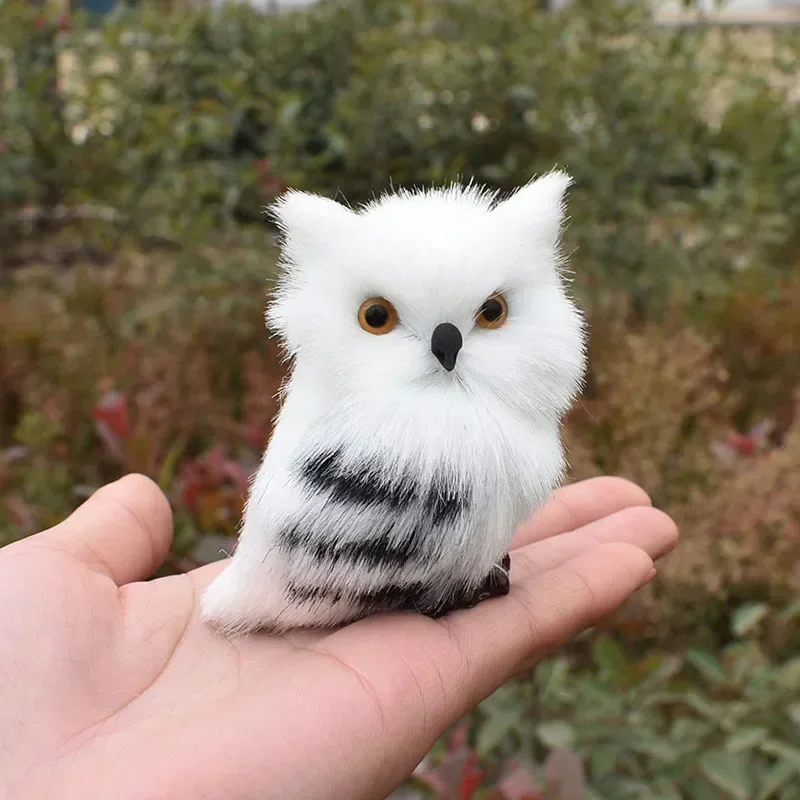 Simulation Owl Ornaments Plush Toys Cute Doll Artificial Fur Toy Christmas Tree Decor Pendant Christmas Gift For Kids Home Decor