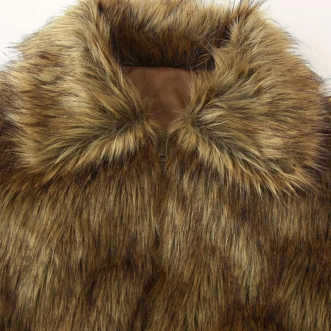 JNLEAOG Faionable Fur Artificial Effect Jaet Street Sle Capispalla da donna Collezione autunnale Design versatile Sli