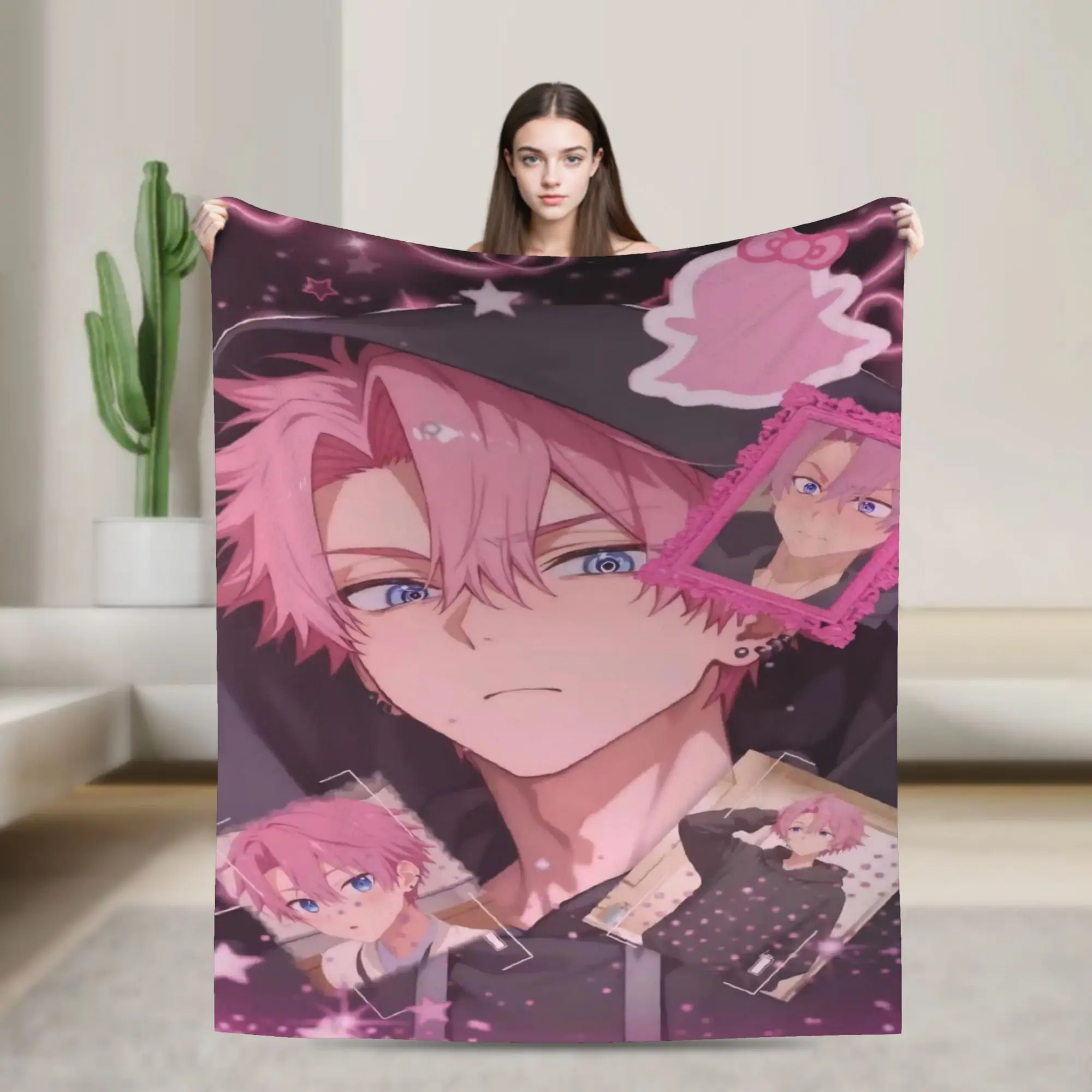 Tamon-kun Ima Stuff Blankets Lightweight Thin Fleece  Throw Blankets Relax Plush Thin Quilt