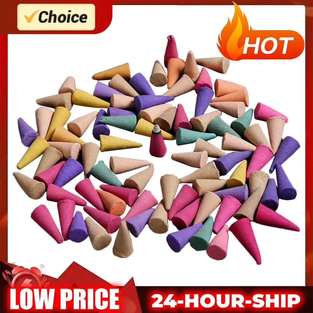 60Pcs Incense Cones Colorful Scented Incense Cones  Fragrance Incense Cones for