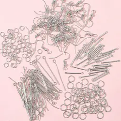 220-300pcs DIY Handmade Earrings Earrings Accessories Set Iron Fish Ear Hook/single Loop/earplugs/double Hanging/9-pin