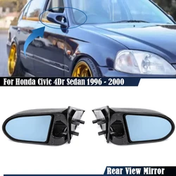 2Pcs Adjustable Car Manual Door Wing Spoon Style Side Rear View Wing Side Mirror Assembly For Honda Civic Sedan 4Dr 1996 - 2000