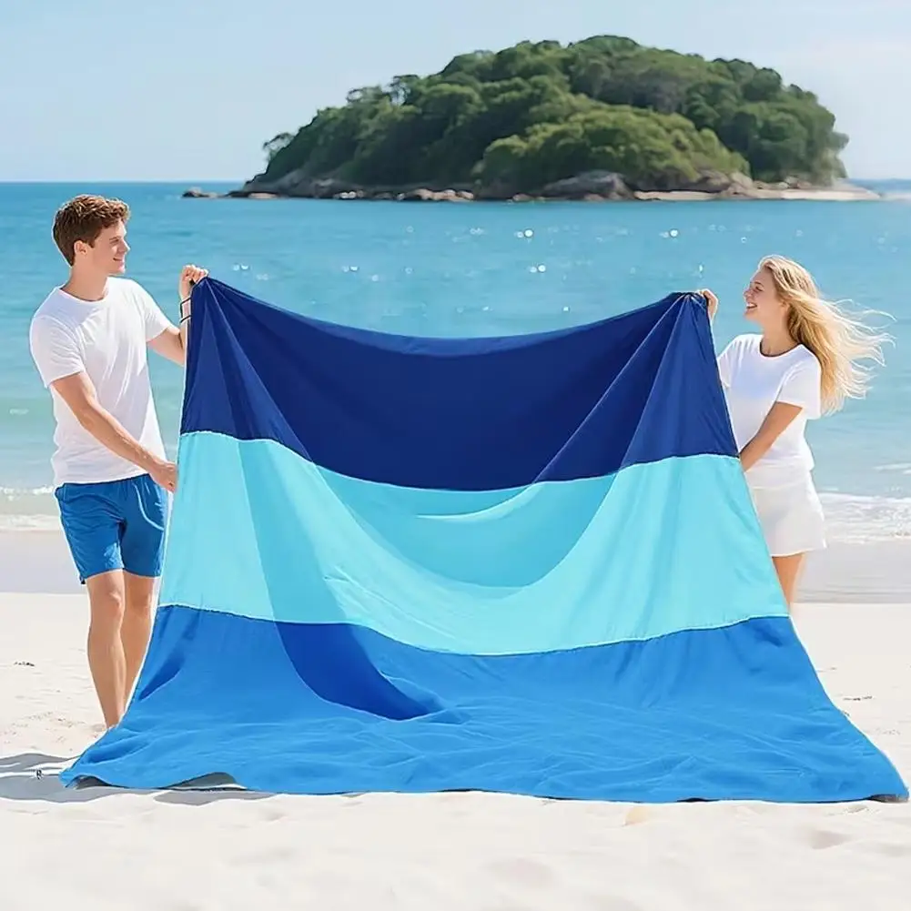 Extragroße Strandmatte Strandtuch Stranddecke Sandabweisend Wasserdicht Schnelltrocknend Outdoor-Decke Tragbare Camping-Reise-Picknickdecke – Detail 6