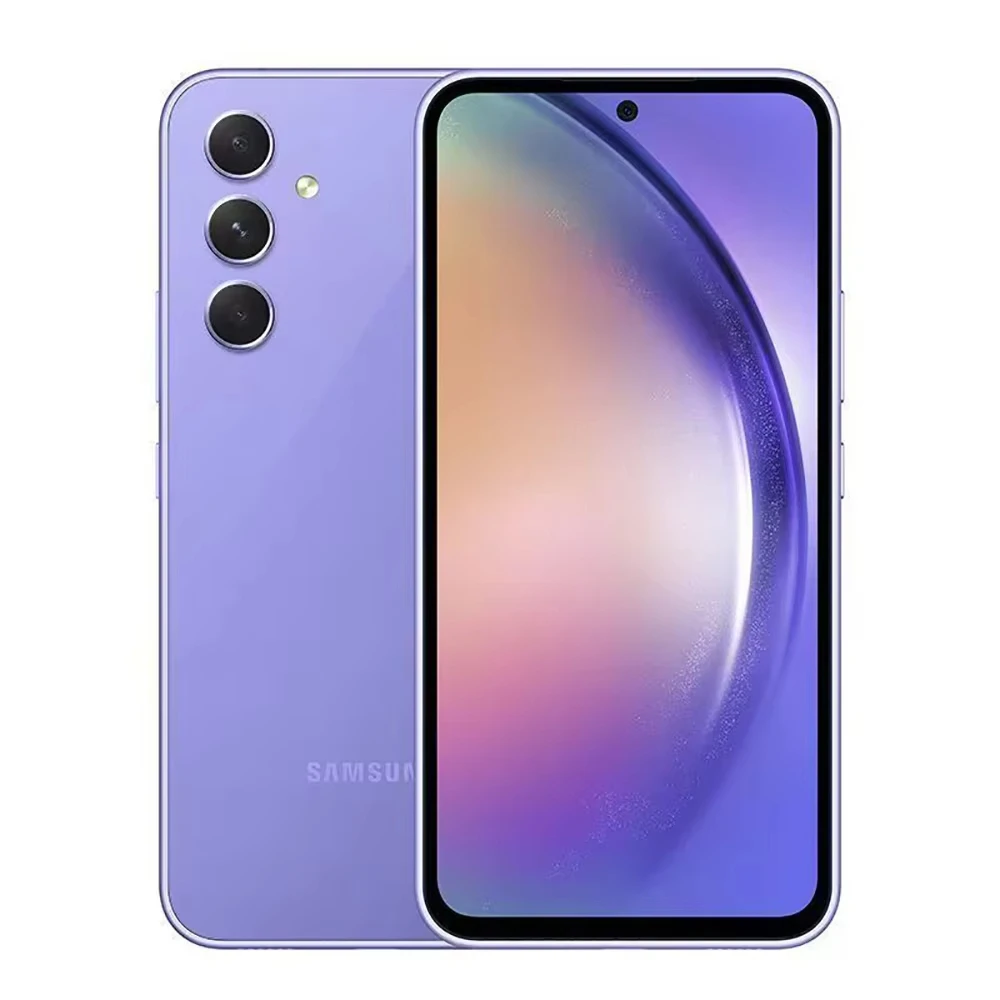 هاتف Samsung Galaxy A54 5G A546U1 أصلي 6.4 بوصة AMOLED 2SIM 6GB RAM 128GB ثماني النواة بصمة NFC هاتف محمول مجدد غير مقفول