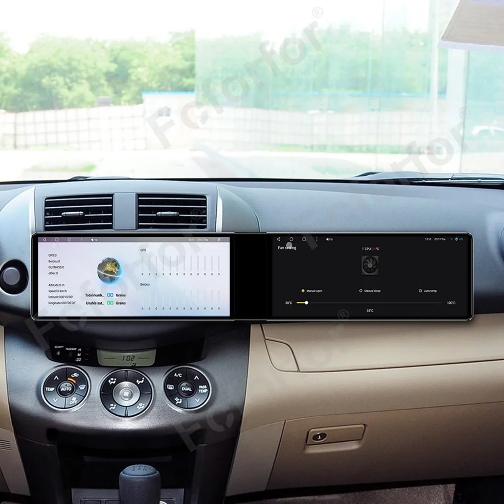 Android 13 CarPlay For Toyota RAV4 2006-2012 Qualcomm Dual 12.3 Inch Screen Car GPS Multimedia Player GPS Navi Radio DVD Player