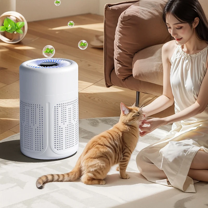 Mini Desktop Air Purifier HEPA Negative Ion USB Portable Air Cleaner Remove Formaldehyde Odor Smoke Dust for Home Office Car view 3