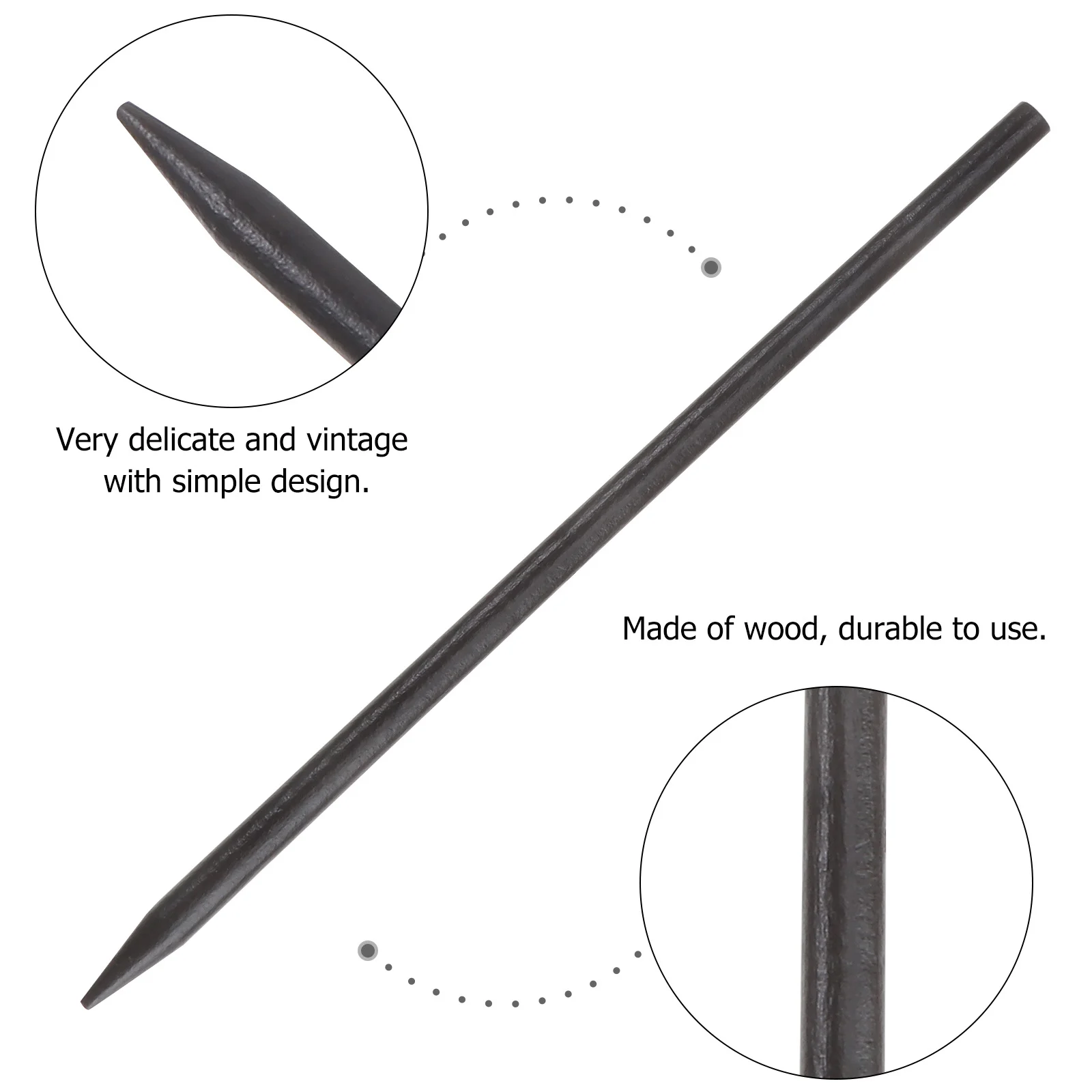 

12Pcs Wooden Hairpins Vintage Simple Style Hair Clips for Women Girls Retro Updo Hair Accessories DIY Decoration