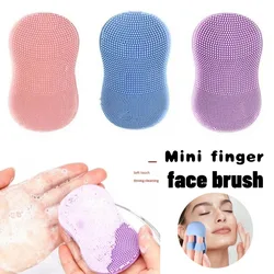 Mini Finger Face Wash Brush Soft Hair Silicone Brush Massage Nose Clean Pores Remove Makeup Wash Face with Cleansing Brush