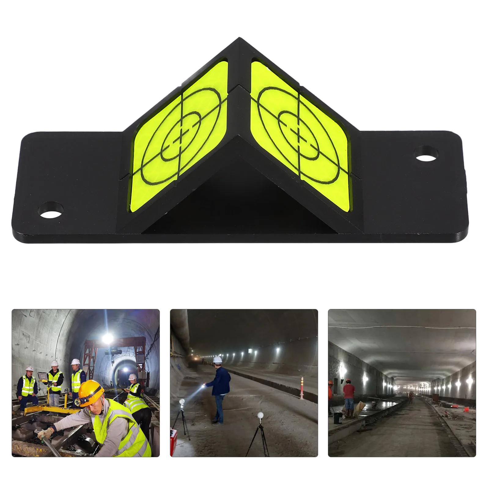 Mini Prisma Riflettente in Plastica per Rilevamenti Topografici, Prisma Riflettente per Stazione Totale, Bersaglio Riflettente di Precisione