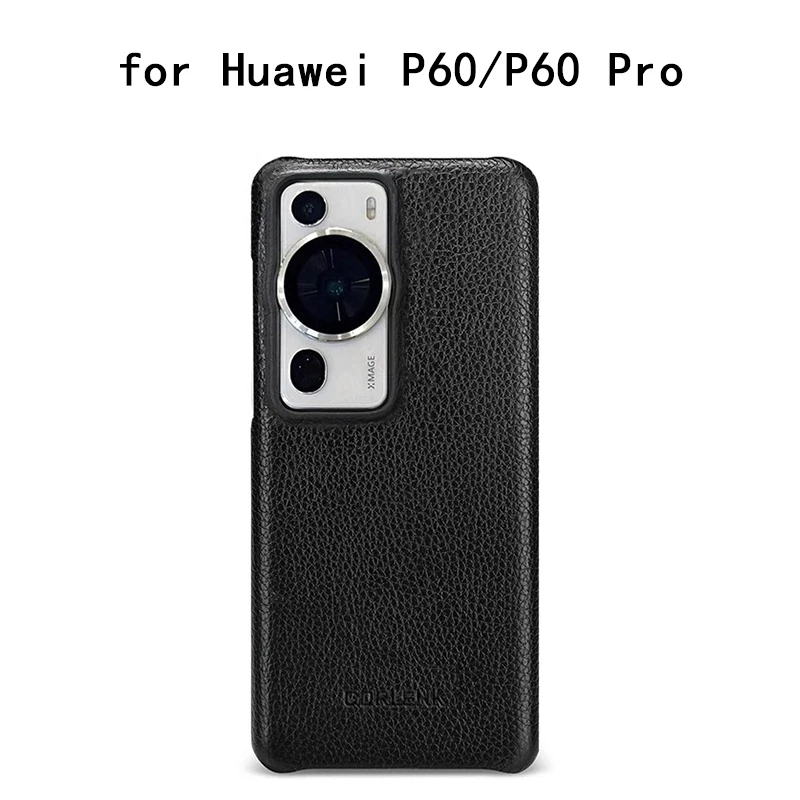 

New Arrival Genuine Leather Back Case for Huawei P60 Carcasa Fashion Phone Cover for Huawei P60 Pro Funda Skin Coque Capa