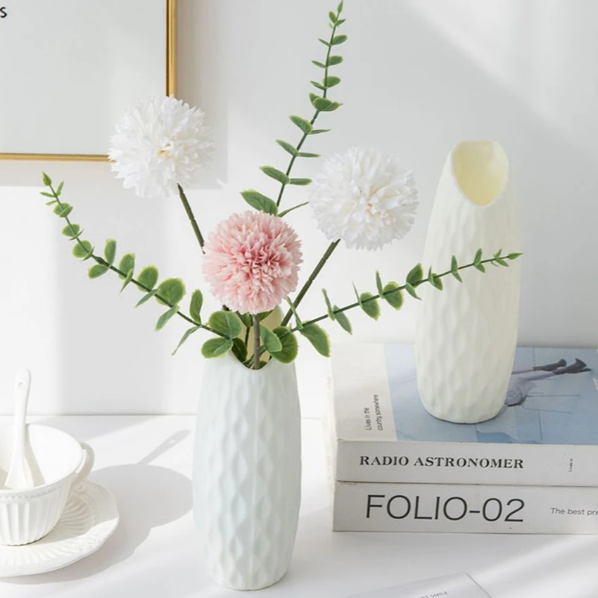 

Plastic Vase Imitation Ceramic Flower Nordic Style Arrangement Wedding Home Outdoor Garden Table DIY Bonsai Festival Yard Decor