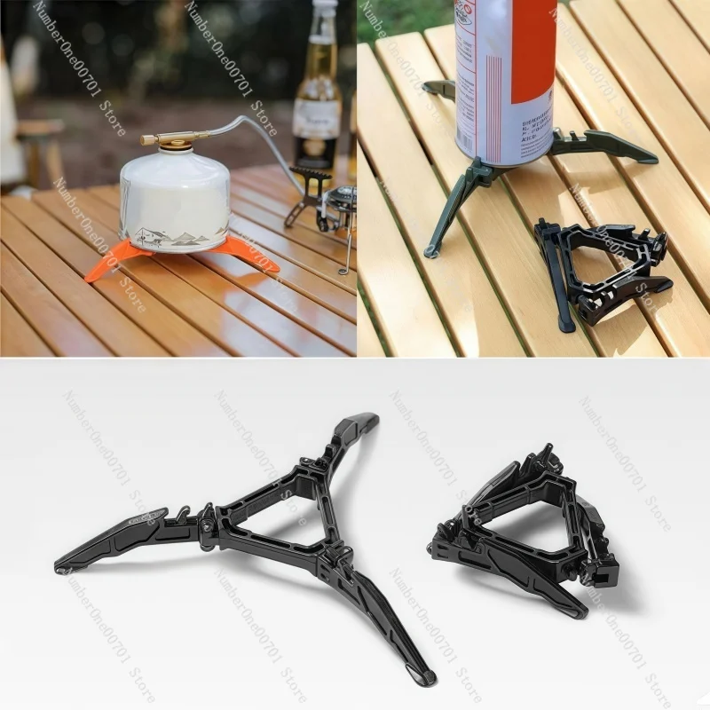 Nylon Gas Canister Stand Camping Stove Tripod Bracket Stable Fuel Bottle Support Outdoor Hiking Universal Camping Gear