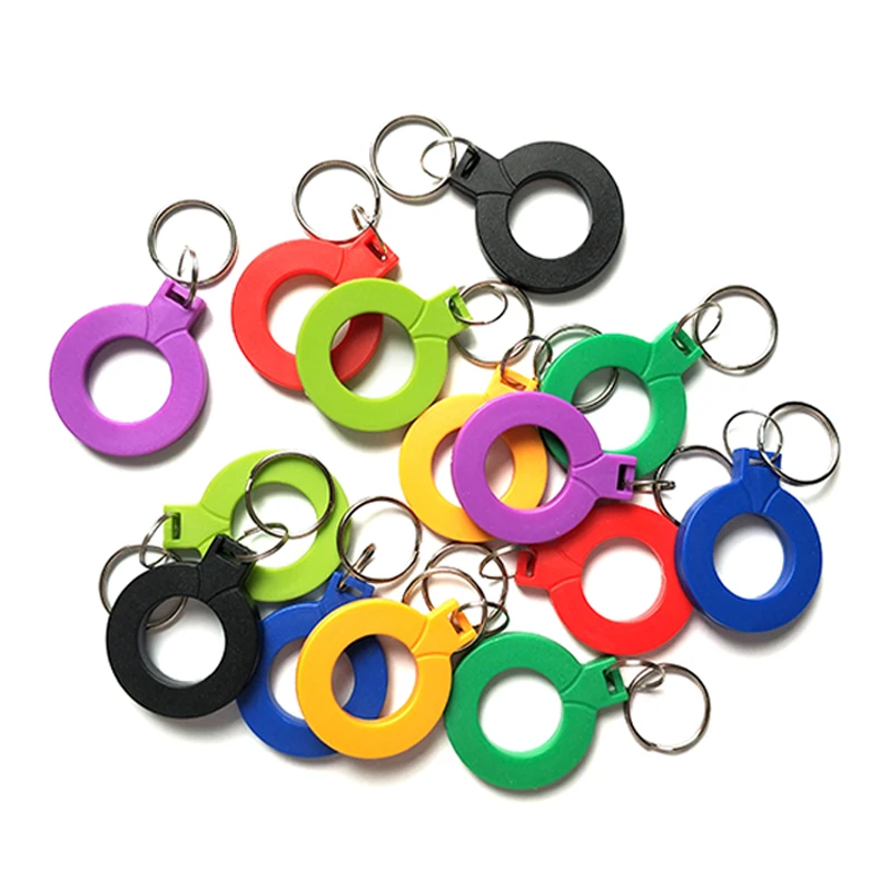 50PCS 13.56MHz RFID UID Changeable Keyfobs 1k S50 Block 0 Sector Writable RFID IC Keychains Tags Copy Clone Access Control