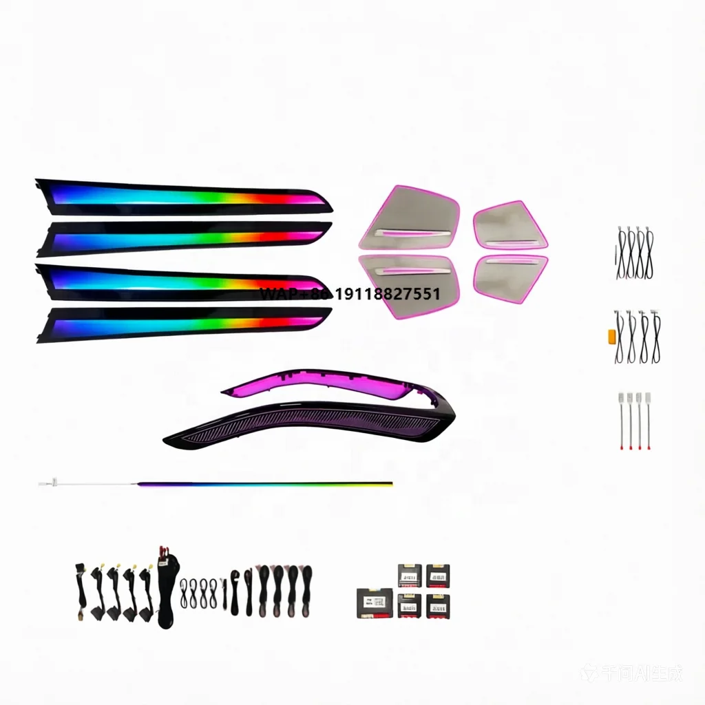 ZYCELA  A5 2010-2016 Car Ambient Light Interior Lighting Symphony LED Colorful Complete Set Speaker Light OEM 9-16V 1 Year
