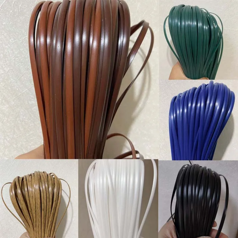 500g 4.5-5mm Width Plastic Weaving Rattan Synthetic PE Flat Cane Rope Material For DIY Repair Chair Bag Basket Furniture Decor