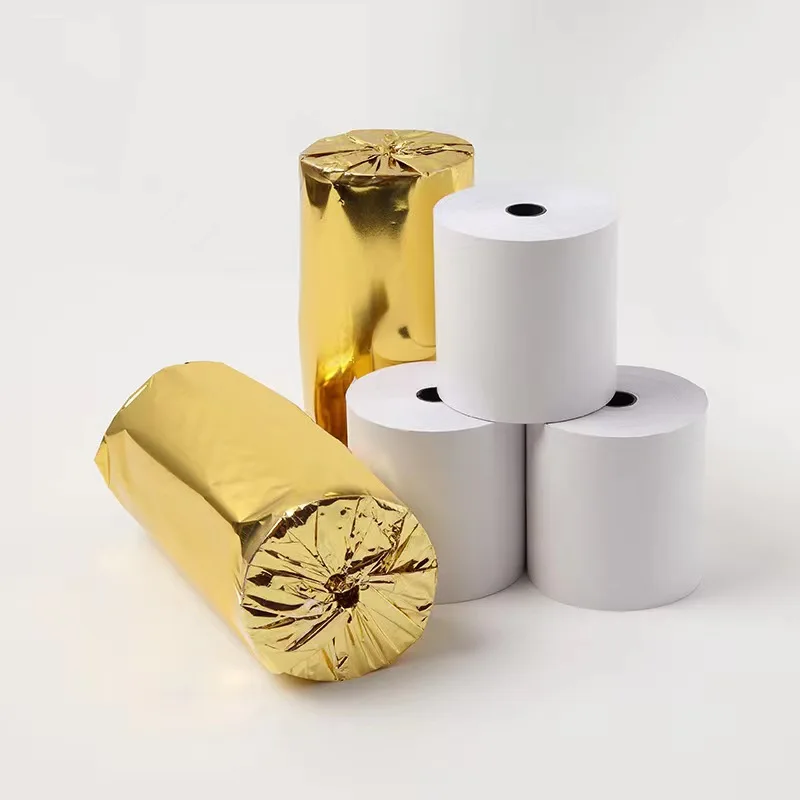 Rollo de papel térmico de 80x80 para supermercado, papel de impresión de 80mm para llevar comida, banco, número de cupón, 32 rollos