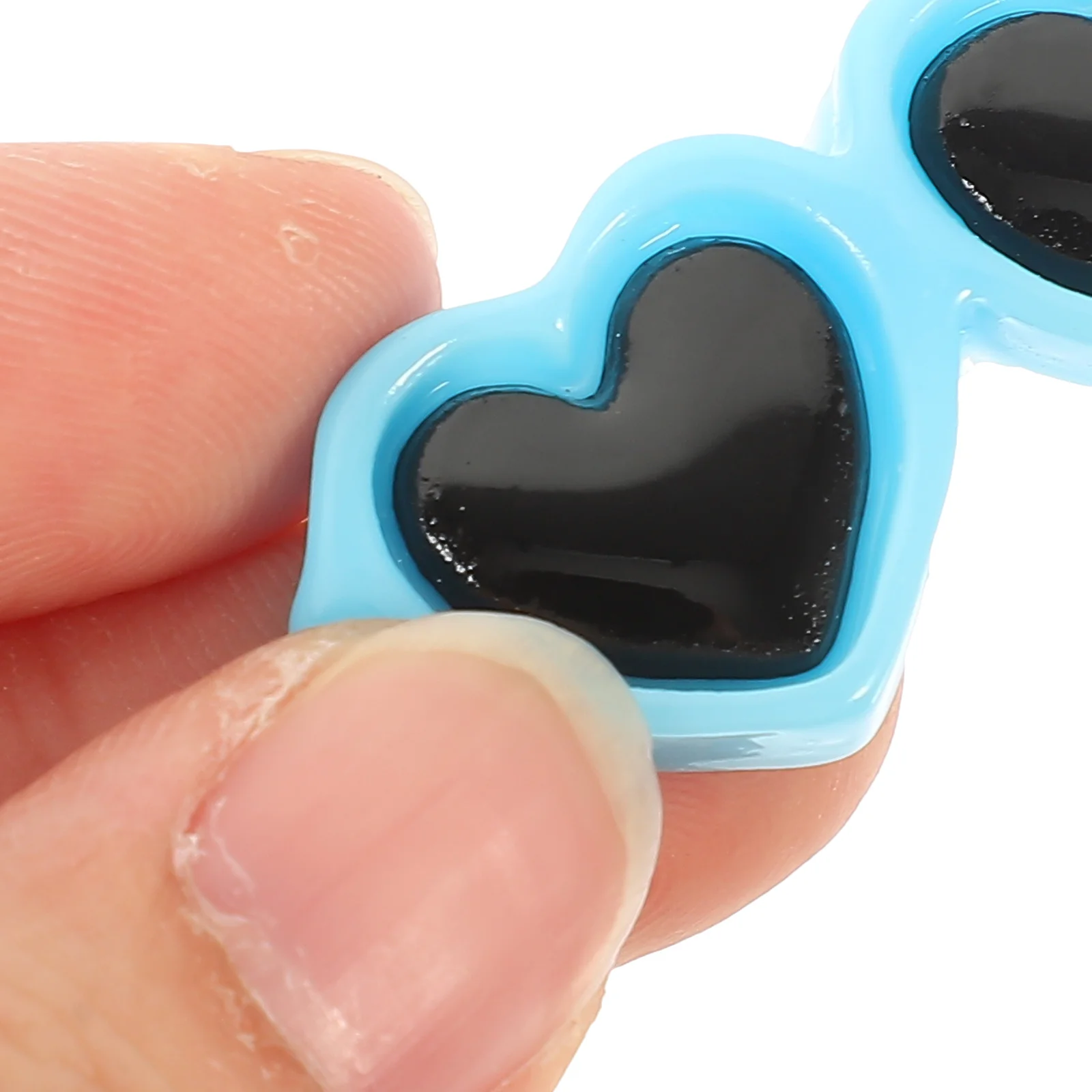 

40pcs Mini Heart Sunglasses Resin Charms Diy Hairpin Decor Phone Case Ornament Craft Supplies Wedding Jewelry Making Accessories