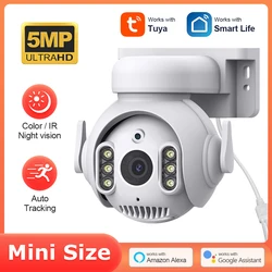 INQMEGA 5MP Tuya Camera Monitor di sorveglianza telecamera WiFi Smart Home Alexa e Google Home Outdoor Auto Tracking telecamera di sicurezza